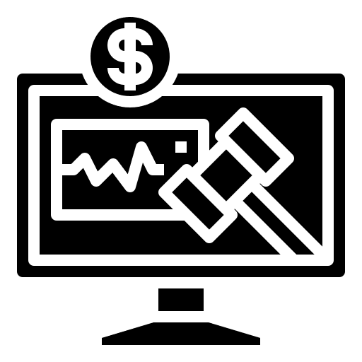Auction business bid verdict icon
