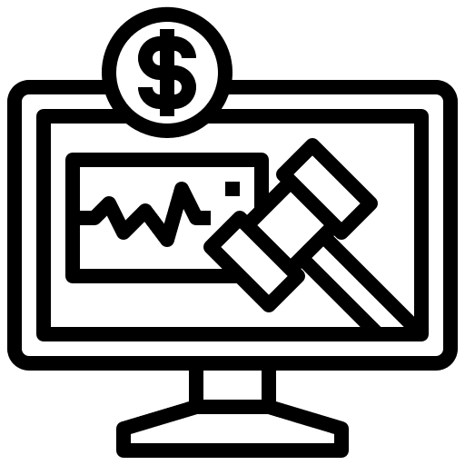 Auction auction bid computer icon