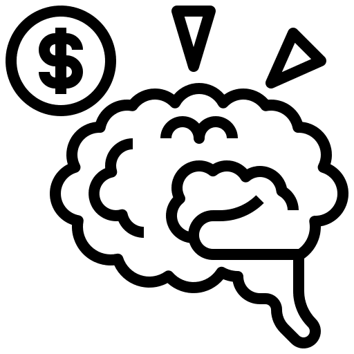 Brain brainstorm dollar symbol idea icon