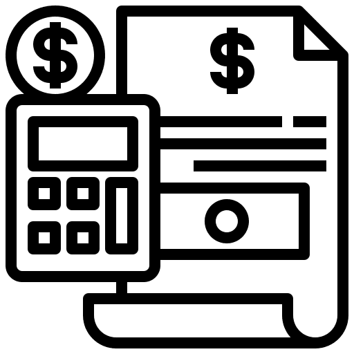 Cost cost money calculator icon