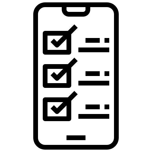 List smartphone survey app icon