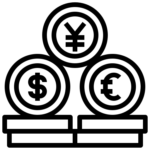 Currency euro money business and finance icon Currency euro money business and finance icon