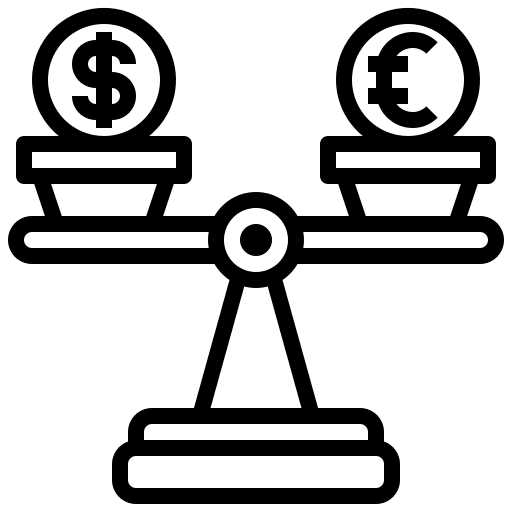 Scale balance dollar scale icon Scale balance dollar scale icon