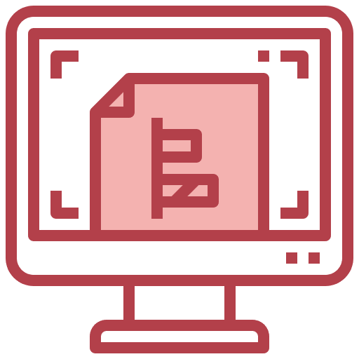 Alignment alignment monitor text icon