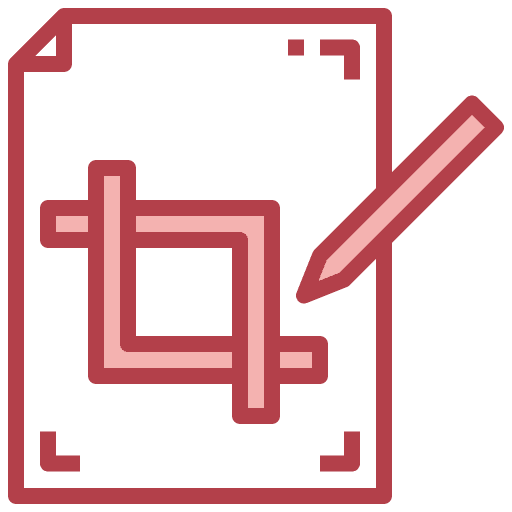 Crop edit tools file trim icon
