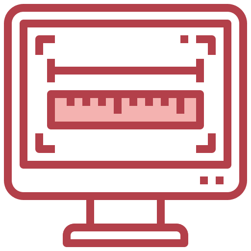 Size size screen monitor icon Size size screen monitor icon