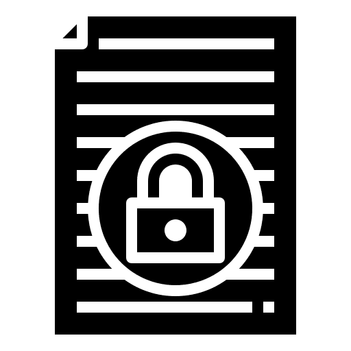Document lock protection security icon