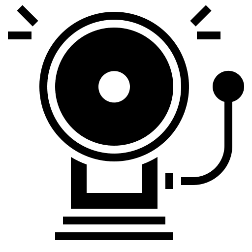Fire alarm alert security education icon