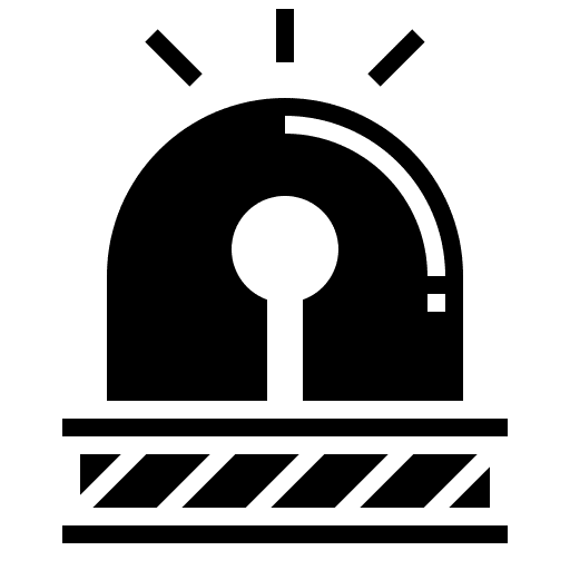 Siren security flashlight warning icon