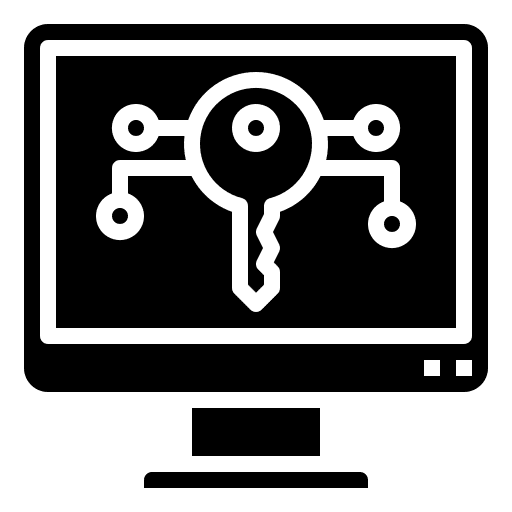 Computer protection web computer icon Computer protection web computer icon
