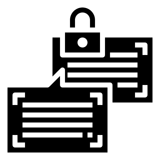 Mesage conversation communications security icon Mesage conversation communications security icon
