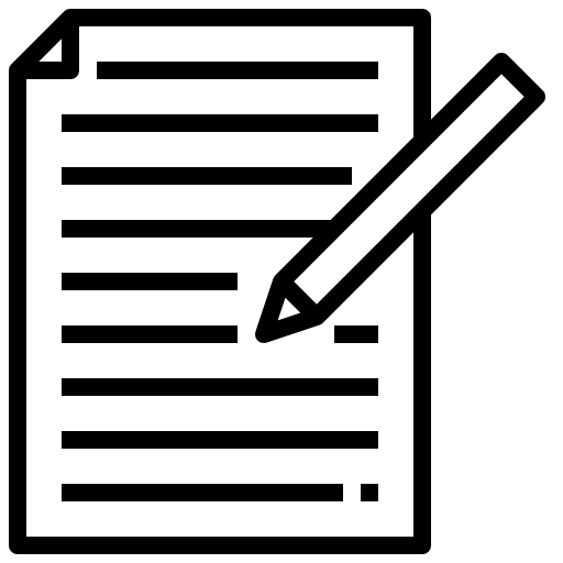 Content files and folders pencil information icon