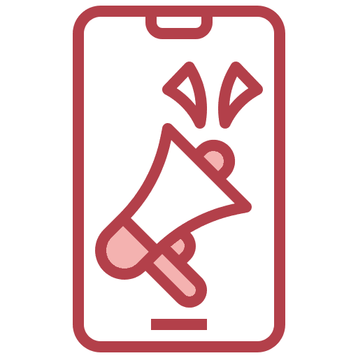 Mobile marketing electronics megaphone marketing icon Mobile marketing electronics megaphone marketing icon