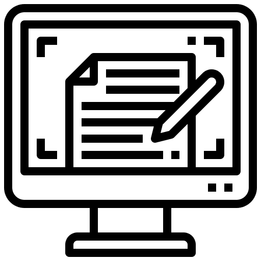 Content pencil computer content icon Content pencil computer content icon