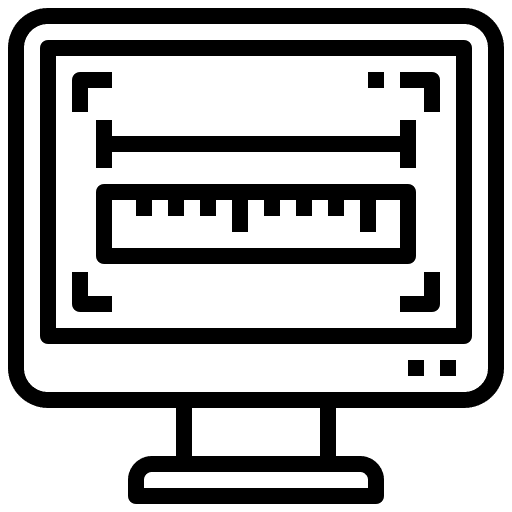 Size monitor electronics technology icon Size monitor electronics technology icon