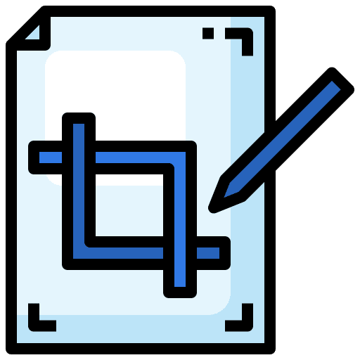 Crop design crop files and folders icon