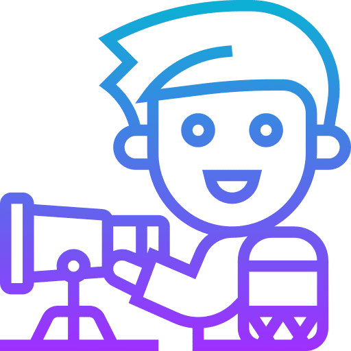 Binoculars zoom equipment spyglass icon