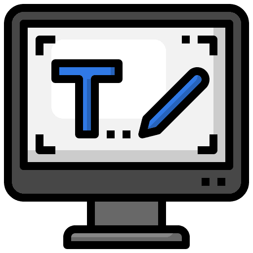 Typography font art and design text tool icon Typography font art and design text tool icon