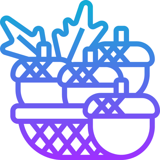 Acorn healthy food fruit basket icon Acorn healthy food fruit basket icon