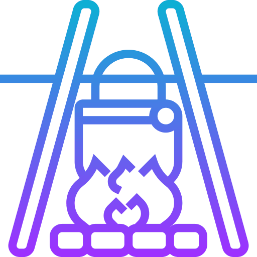 Campfire campfire cooking burn icon