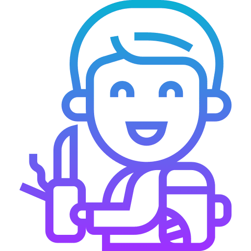 Knife adventure activity camping icon