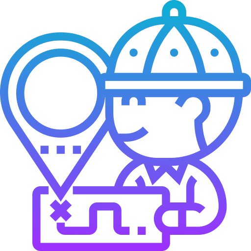 Map camping map man icon Map camping map man icon