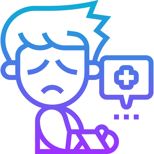 Bandage injury healthcare and medical man icon