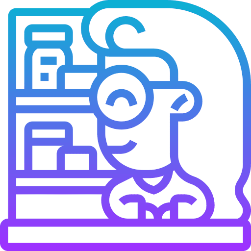 Dispensary pharmacy woman healthcare and medical icon