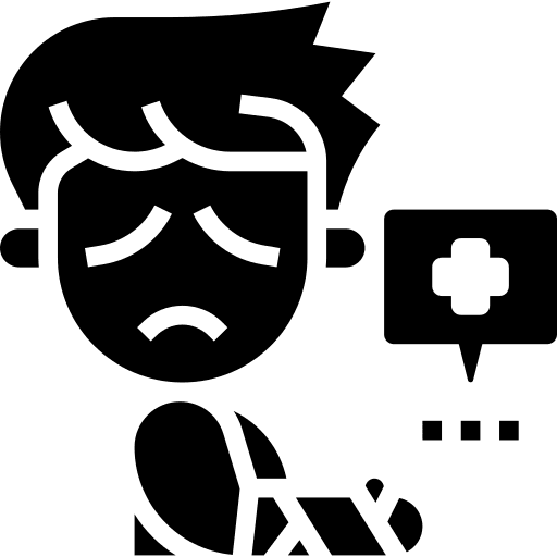 Bandage arms injury people icon