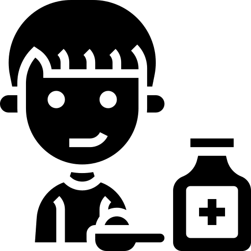 Drug medication boy treatment icon
