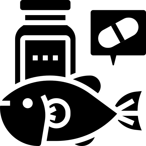 Fish oil medication pharmacy medicine icon