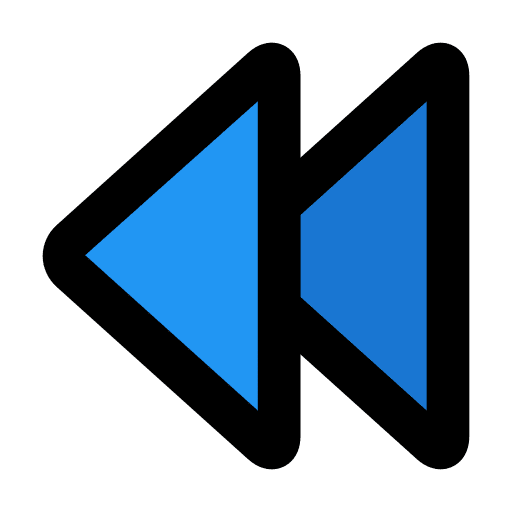 Fast backward fast backward user interface rewind icon