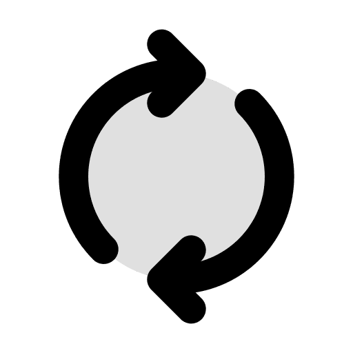 Rotation arrows recurrent refresh icon Rotation arrows recurrent refresh icon