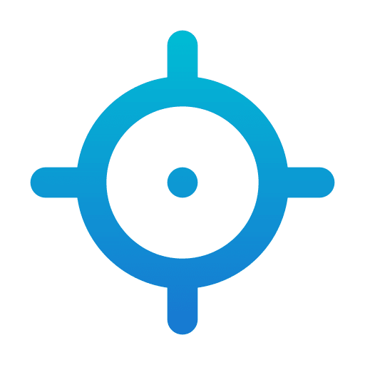 Crosshair objective focus business and finance icon