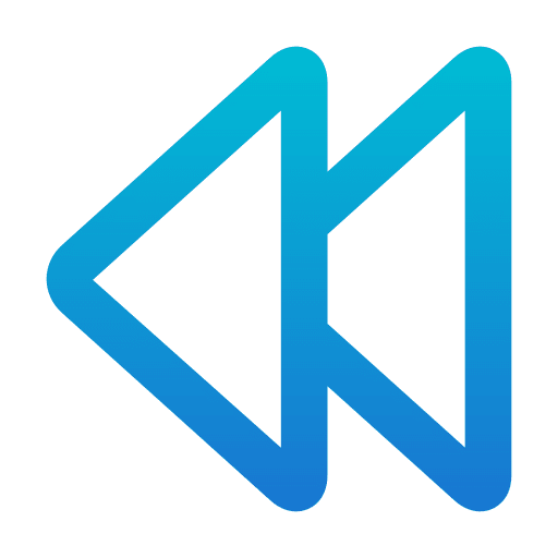 Fast backward user interface music player rewind icon