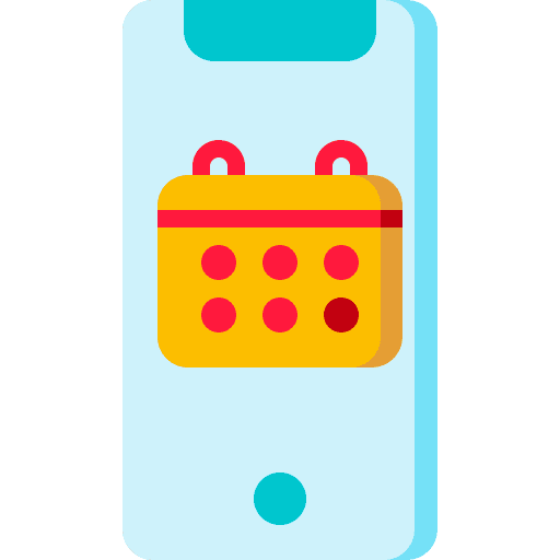 Calendar electronics communications mobile phone icon