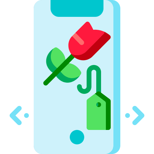 Flower delivery flower technology icon