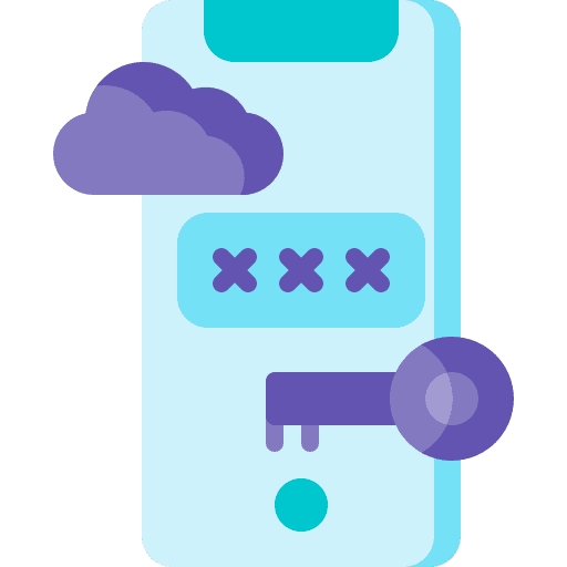 Password touch screen mobile phone electronics icon