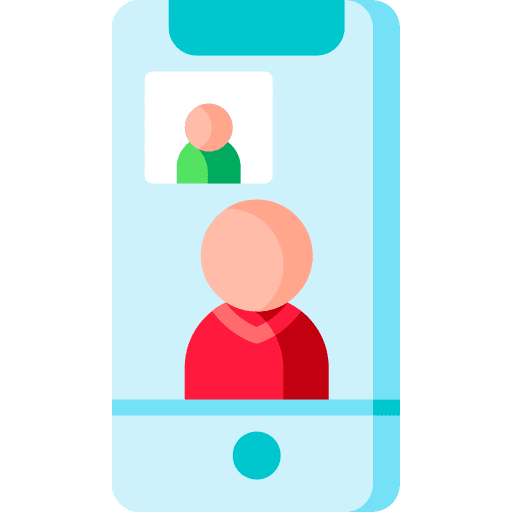 Video call smartphone touch screen video call icon