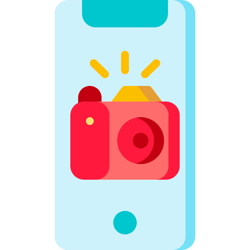Camera smartphone touch screen camera icon Camera smartphone touch screen camera icon