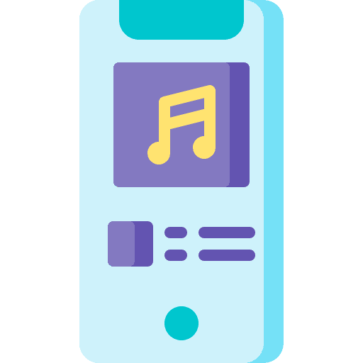 Music technology smartphone music icon Music technology smartphone music icon