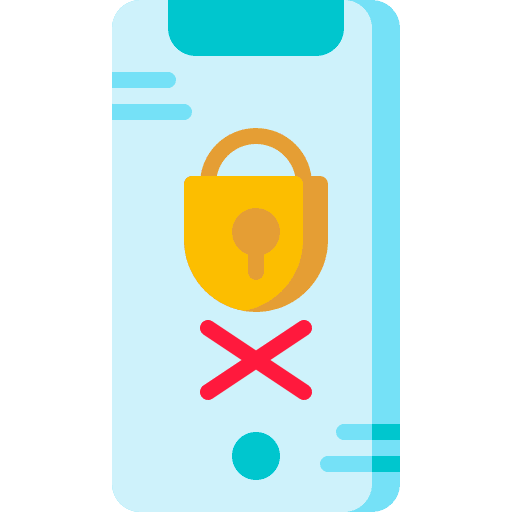 Password communications touch screen smartphone icon Password communications touch screen smartphone icon