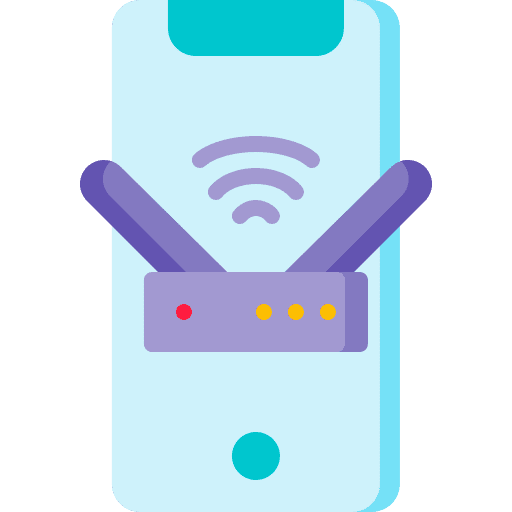 Router touch screen technology smartphone icon Router touch screen technology smartphone icon