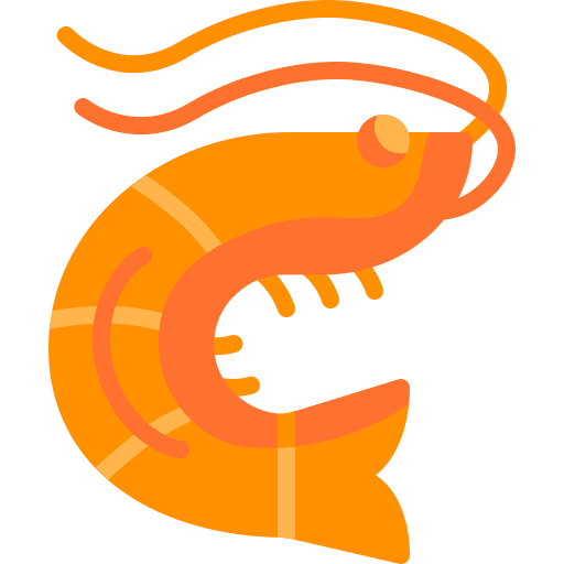 Shrimp prawn animals shellfish icon