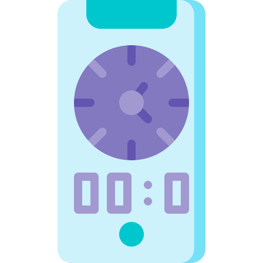 Timer communications touch screen smartphone icon Timer communications touch screen smartphone icon
