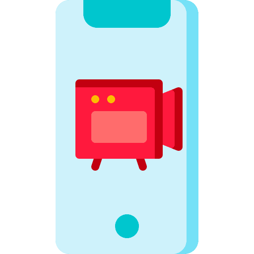 Video mobile phone communications technology icon Video mobile phone communications technology icon