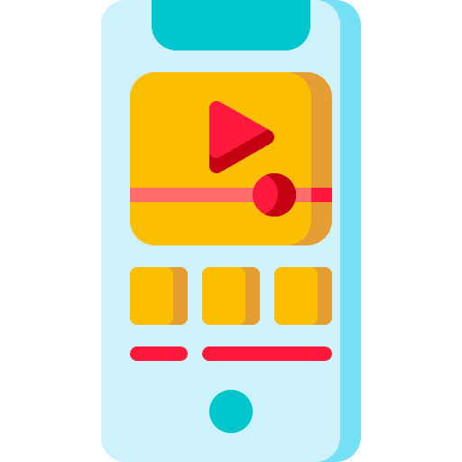 Video smartphone video communications icon Video smartphone video communications icon