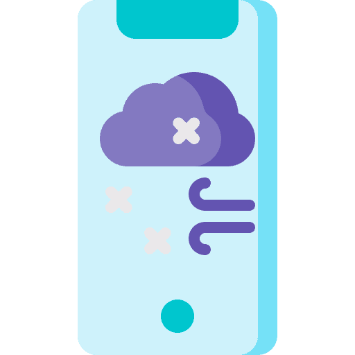 Weather smartphone communications technology icon Weather smartphone communications technology icon
