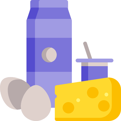 Dairy products healthy food yogurt milk icon