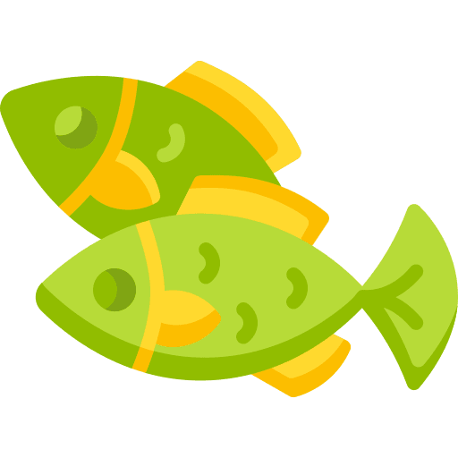Fish food and restaurant meat animal icon Fish food and restaurant meat animal icon